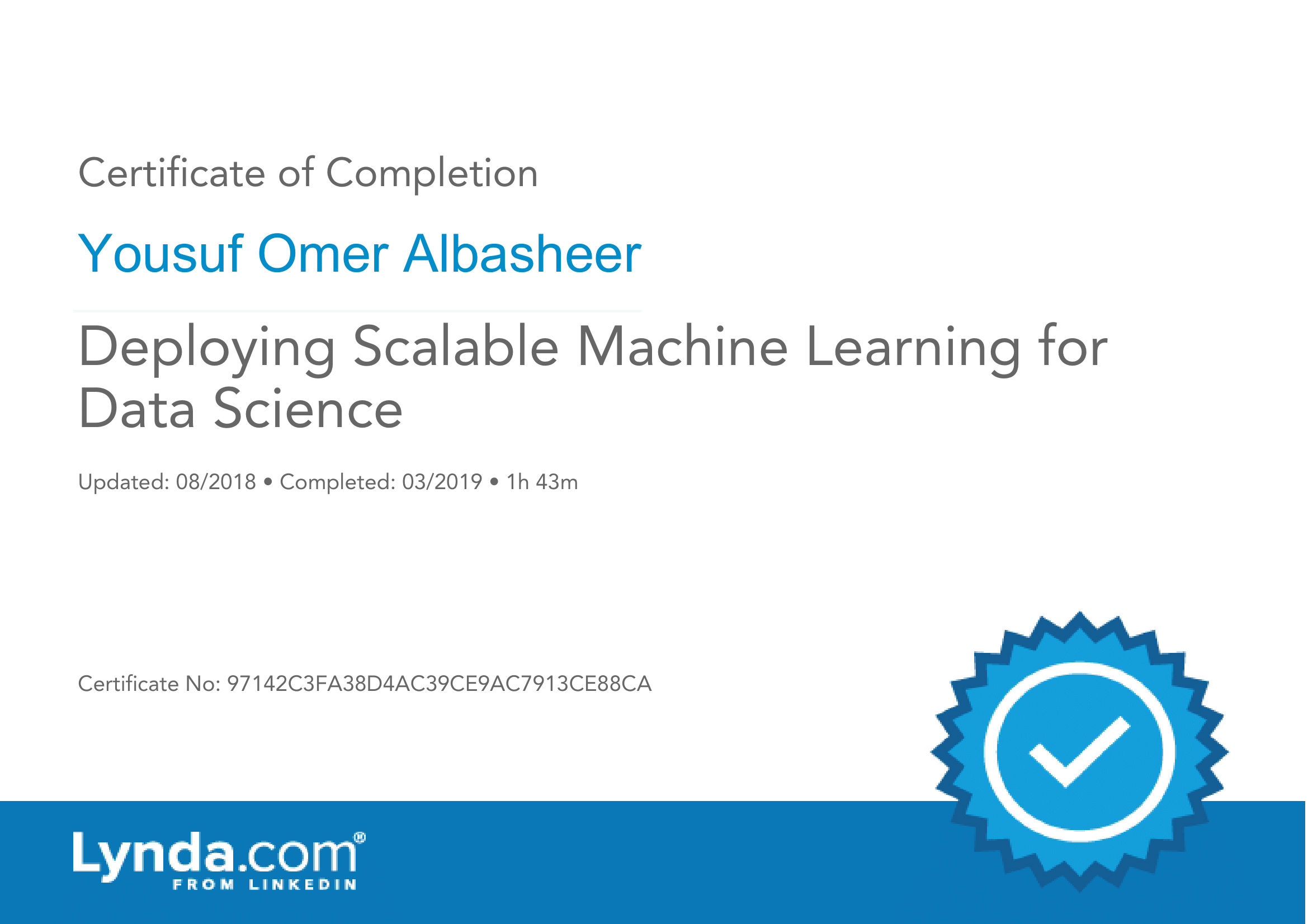 Scalable Machine Learning